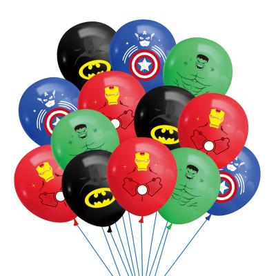 China Superhero latex balloon and cool banner set for superhero themed superhero birthday party for sale