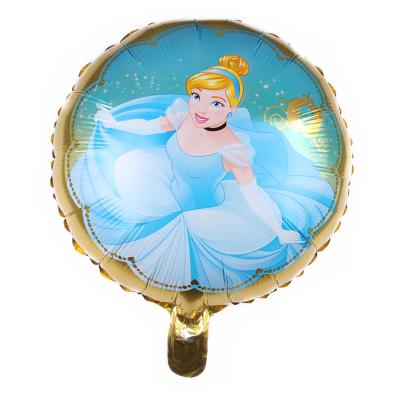 China Princess Happy Birthday Cartoon Princess Foil Balloons Decorations 18inch for Princess Girl Baby Shower Party Supplies for sale