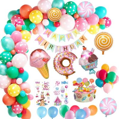 China Beauty Decorations Candyland Birthday Party Decorations Donut Lollipop Party From Birthday Supplies for sale