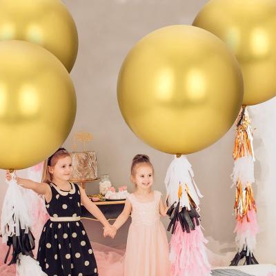 China Wedding Party 36 Inch Metallic Balloon with Foil Tassel for Festival Weddings Birthday Shower Baby Showers Bridal Decor for sale