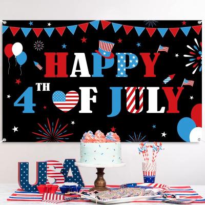 China 4th of July Party Decoration Backdrop Banner Sign Patriotic Independence Day Beauty Decorations for sale