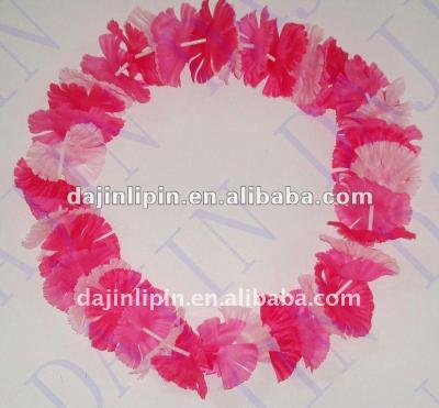 China carnation hawaii flower lei, silk caryophyllus hawaii flower leis, hawaiian carnation garland 6cm for sale