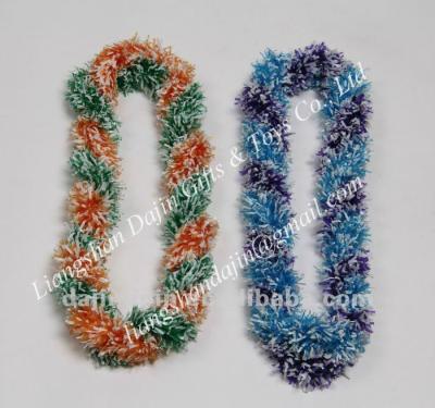 China Hawaii Plastic Fluffy Leis for sale