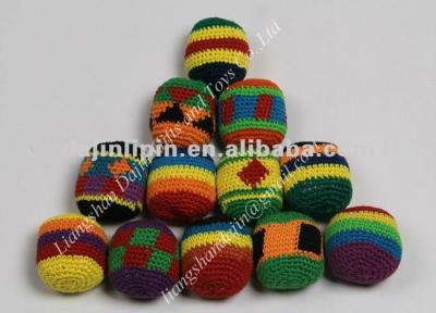 China Promotional toy knitted ball, knitted juggling ball, crochet ball for sale