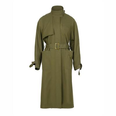 China 2022 Fashionable Anti-wrinkle Long Trench Coat Women's Wholesale Genuine Cotton Coat for sale