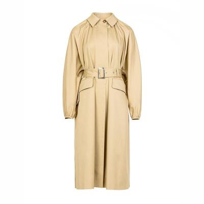 China 2022 Wholesale Custom Anti-Wrinkle Coat Women's Long Low Price Trench Cotton Coat for sale