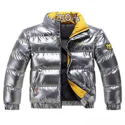 China Contrast waterproof custom men's padded coats bubble down striper jacket winter men's jacket for men for sale