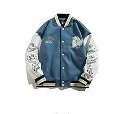 China Waterproof Custom Leather Patch Leather Patch Vintage Chenille Embroidery Varsity Multi Sleeve Bomber Jacket For Men for sale