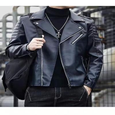 China Autumn Custom New Men's Leather Jacket High Quality Black Boy's Designer Leather Jackets Skin Coat Men Waterproof for sale