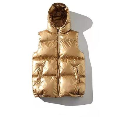 China Wholesale Anti-Wrinkle Winter Shiny Coat Men's Outerwear Padded Casual Jackette Sleeveless Vest Warm Outdoor Vest Vest For Men for sale