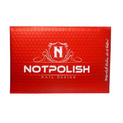 China Personalized polymailers with logo aluminum air mailing courier bag foil metallic bubble wraps mailer red matte padded envelopes for sale