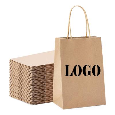 China Wholesale Printing Custom Gift Craft Paper Bag Black White Brown Cheap Bag Paper Shopping Kraft Packaging Paper Bag With Handle for sale