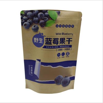 China plastic Compostable 100% Window Stand Up Pouch Ziplock Bag Biodegradable Kraft Paper packaging Bag for sale