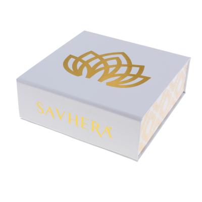 China Hot Sale Recycled Materials Gift Boxes With Lid White Gift Box Magnetic Packaging Gilding With High Quality Paper Box for sale