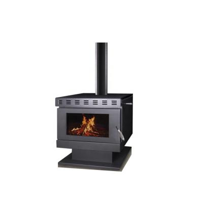 China ZLR12 Hotel American Style Modern Carbon Steel Pipe Wood Burning Fireplace for sale