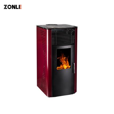 China Wholesale China Ningbo Modern Mobile Black Cast Iron Rustic Wood Pellet Stove, Mobile Wood Pellet Heater for sale