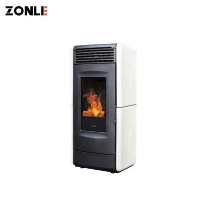 China Modern Eco Friendly Biomass Firewood Stove Home Use Home Use Control Spain WIFI Control Burning Pellet Stove for sale