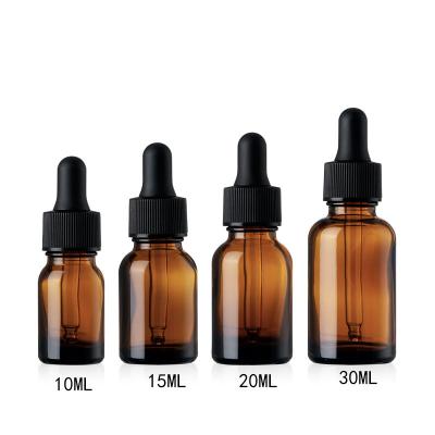 China 10ml 15ml 20ml 30ml 50ml 100ml Clear Essential Oil Bottle Dropper Glass Bottle Cosmetic Packaging Bottle for sale