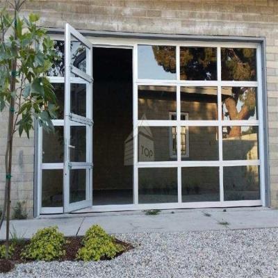 China Waterproof insulated aluminum garage door glass door with motor glass garage sectional glass door for sale