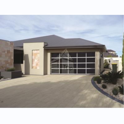 China Waterproof Glass Aluminum Garage Door Anodized Aluminum Garage Door Against Frosted Glass Garage Door for sale