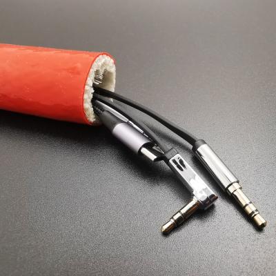 China Protective High Voltage High Temperature Fiberglass Braided With Silicone Rubber Coated Flame Retardant Pipe Insulation Sleeve for sale