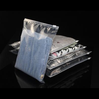 China Custom Recyclable Custom Food Food Bag Cosmetic Packaging Zip Lock Zip Lock Eco Friendly Clothing Bag Frosted Clear T-shirt Zip Lock Bag With Own Logo for sale