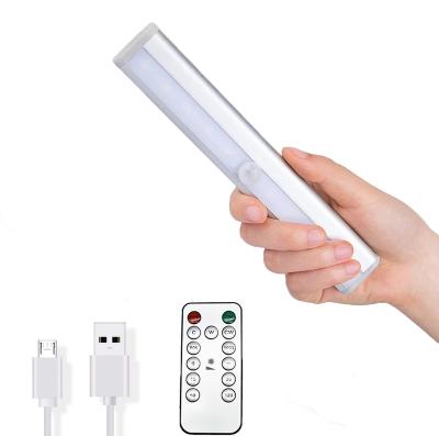 China New Modern Function LED PIR Sensor Night Lamp Led Motion Sensor Body Bed Night Light With Remote Control for sale