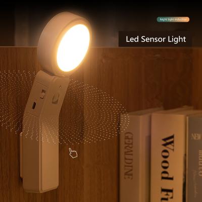 China Modern Night Light LED Rotation Sensor Lamps Portable Auto Human Induction Night Sensor Light for sale