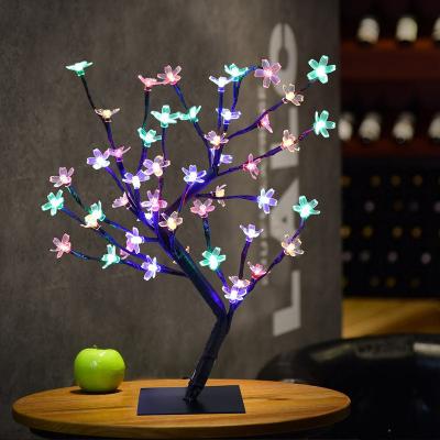 China PVC+Iron LED Cherry Blossom Lamp 48 Flowers 45cm LED Christmas Tree Light for sale