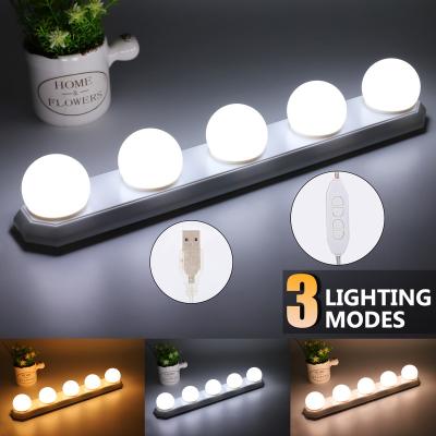 China Modern Portable Led Wireless Makeup Mirror Control 5 Bulbs Vanity Makeup Light, Led Makeup Mirror Light for sale