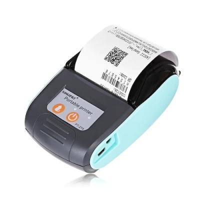 China 58mm black and white portable mini thermal printer with battery Goojprt pt-210 barcode printers for sale