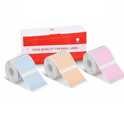 China Phomemo M110/M200 Phomemo M110 Phomemo M110/M200 Phomemo M110 Thermal Sticker Paper 3 Colors For Printer Blue, Pink, Khaki Printable Pure Adhesive Colored Sticker for sale