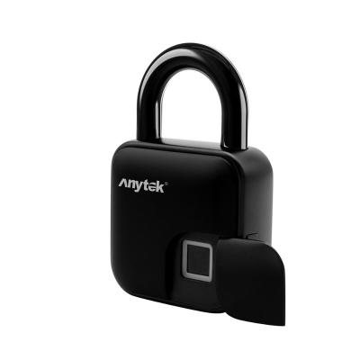 China Anytek L3 Padlock Anti-theft Smart Bicycle Door Fingerprint Padlock With Cover Device 57.7*25.2*88.5mm for sale