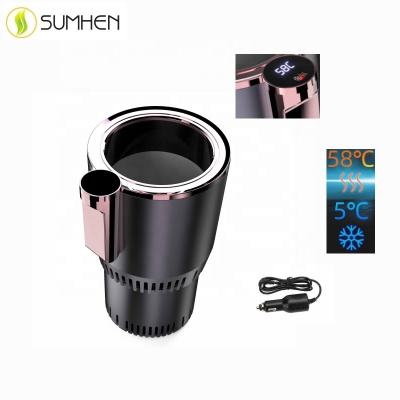 China Car Office Family Travel 2 IN 1 Mini Car Fridge Warmer And Cooler Cup Travel Coffee Mug For Car Smart Touch With LED Display for sale