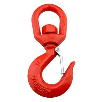 China Plain Finish High Strength Steel Forklift Lifting Hoist Swivel Hook for sale