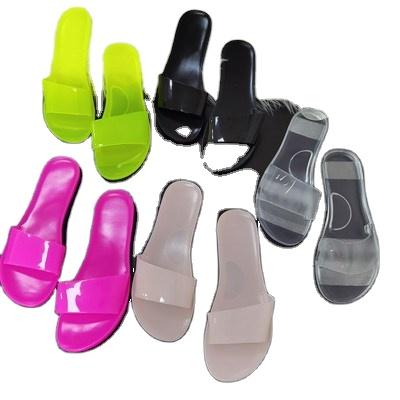 China 2021 New Arrival Durable Ladies Ladies Slips Jelly And Slippers Summer PVC Soft Plastic Sandals for sale