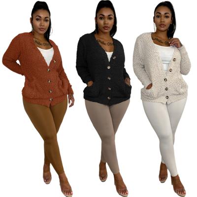 China Spring Fashion Breathable Ladies Faux Outwear Sleeve Cardigan Fur Shear Long Plush Winter Women Coat for sale