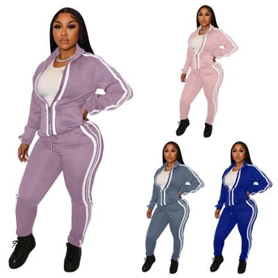 China Anti-pilling Jogging Logo Pants Women's Clothing Two Piece Set Long Sleeve Casual Ladies Sweatsuit 2 Spring Custom Made for sale