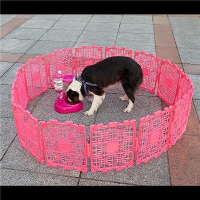 China Good Quality Isolation Door Guardrail Dog Fence Indoor Free Standing Combination Pet Fence Plastic Dog Fence for sale