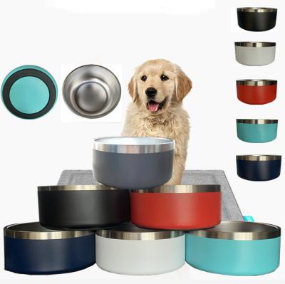 China Sustainable Multicolor Custom Pet Food Bowls, Luxury Pet Travel Feeding Stainless Steel Dog Bowl With Customized Logo for sale