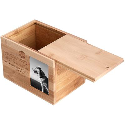 China Sustainable Manufacturers for Bamboo and Wooden Pet Urn Sealed Pet Casket Home Buried Cats and Dogs Died Memorial Wooden Box for sale