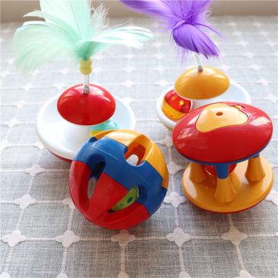 China Viable Toys Wholesale Price Rolling Bar Bells Balls Pet Cat and Dog Toys Bell Plastic Healthy Pet Toy for sale