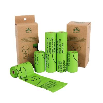 China Newest Eco Friendly Fully Compostable Sustainable Sale Biodegradable Cornstarch Pet Waste Dog Poop Bag for sale