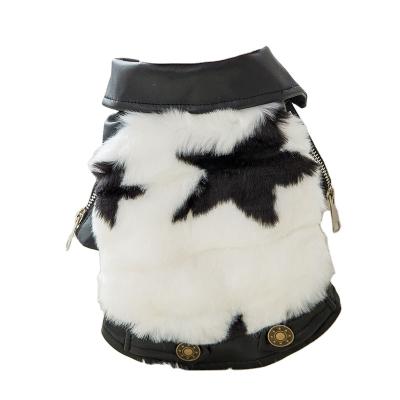 China New Arrival Dog Clothes Fur Patchwork Stocked Coat Thickened Autumn/Winter Warm Jacket Pet Clothing for sale