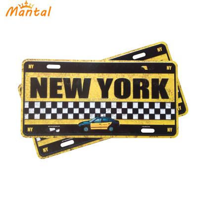 China Car Decoration Aluminum Front License Plate Sign Decorative Car Plate for sale