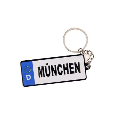 China Souvenir OEM Souvenir License Plate Key Chain Silk Screen Printing, Offset Printing for sale