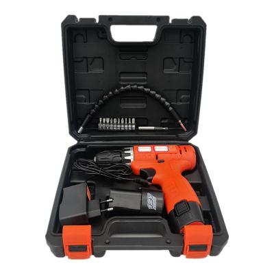 China Portable 12V Tools Electric Orange Color Electric Drill Sets Power Tool Kit Household Repair for sale