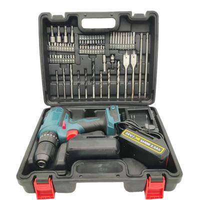 China Hot Selling Household Repair China Power Tool Sets 21V/48V Li-ion Cordless Drill Power Drill Set With Blow Case for sale