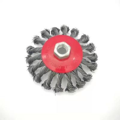 China Decroration Twisted Wire Flat Wire Wheel Disc Wheel Grinding Wheel Heavy New Slag Rust Derusting Welding Pipe Deburring for sale