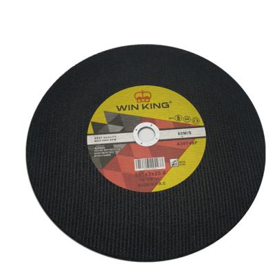 China Cutting 355*3*25.4 Cutting Steel Disc Best Quality MA*4400rpm A Cutting Disc Brand WIN Angle Grinder Wheels KING for sale